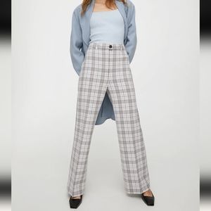 Aritzia Babaton Francesca Check Pant size 2